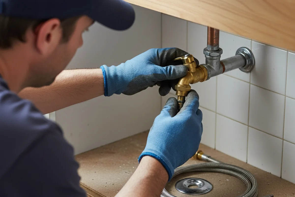Shutoff valve and fitting work during Emergency Plumbing in Ohiopyle
